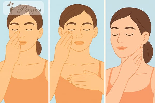 ماساژ صورت (برای تخلیه لنف ناحیه چهره و کاهش پف صورت)